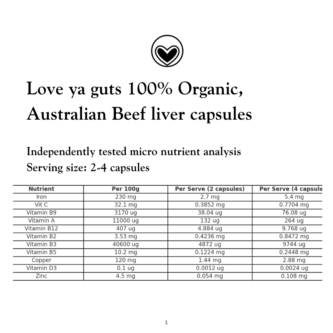 ORGANIC BEEF LIVER CAPSULES